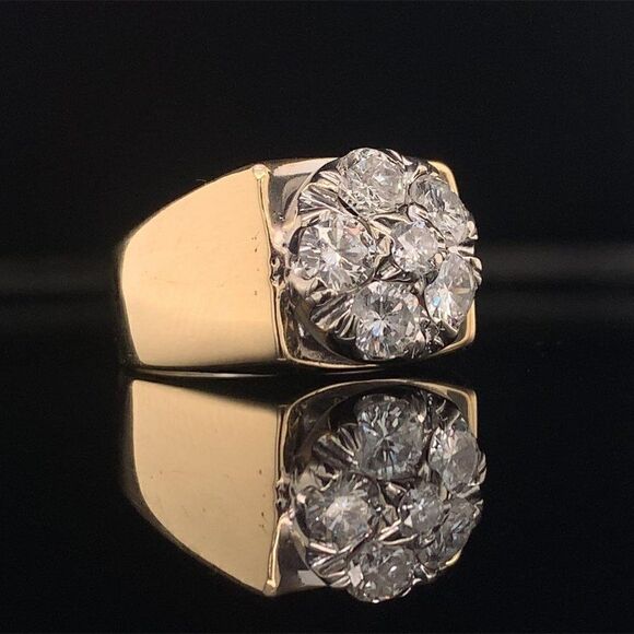 Diamond Ring Unisex 14 KT 1.10 CT Certified $5,950 018203 - Picture 6 of 17